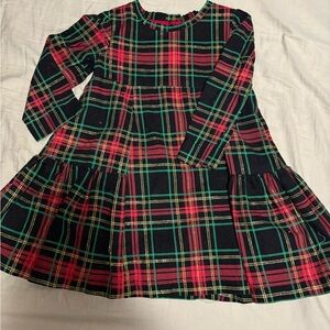 Plaid Kids Dress - Red and Green